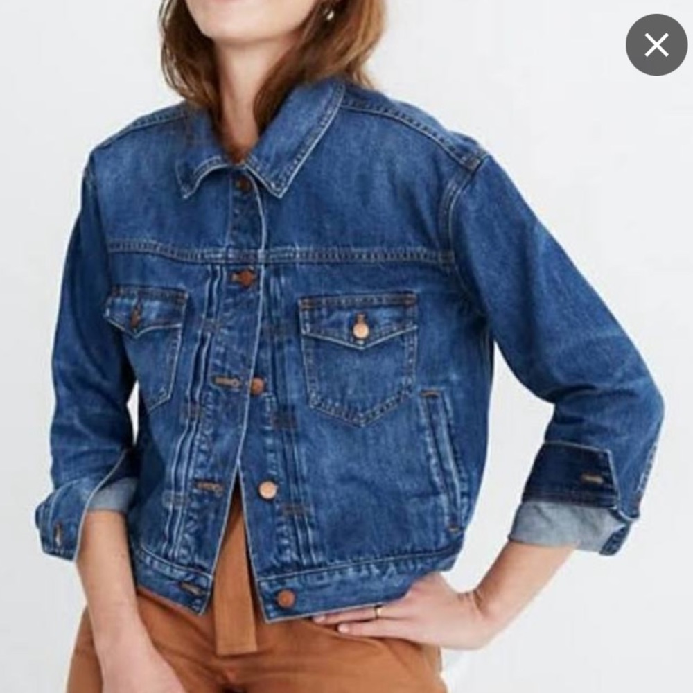Madewell Boxy Cropped Denim Jacket
